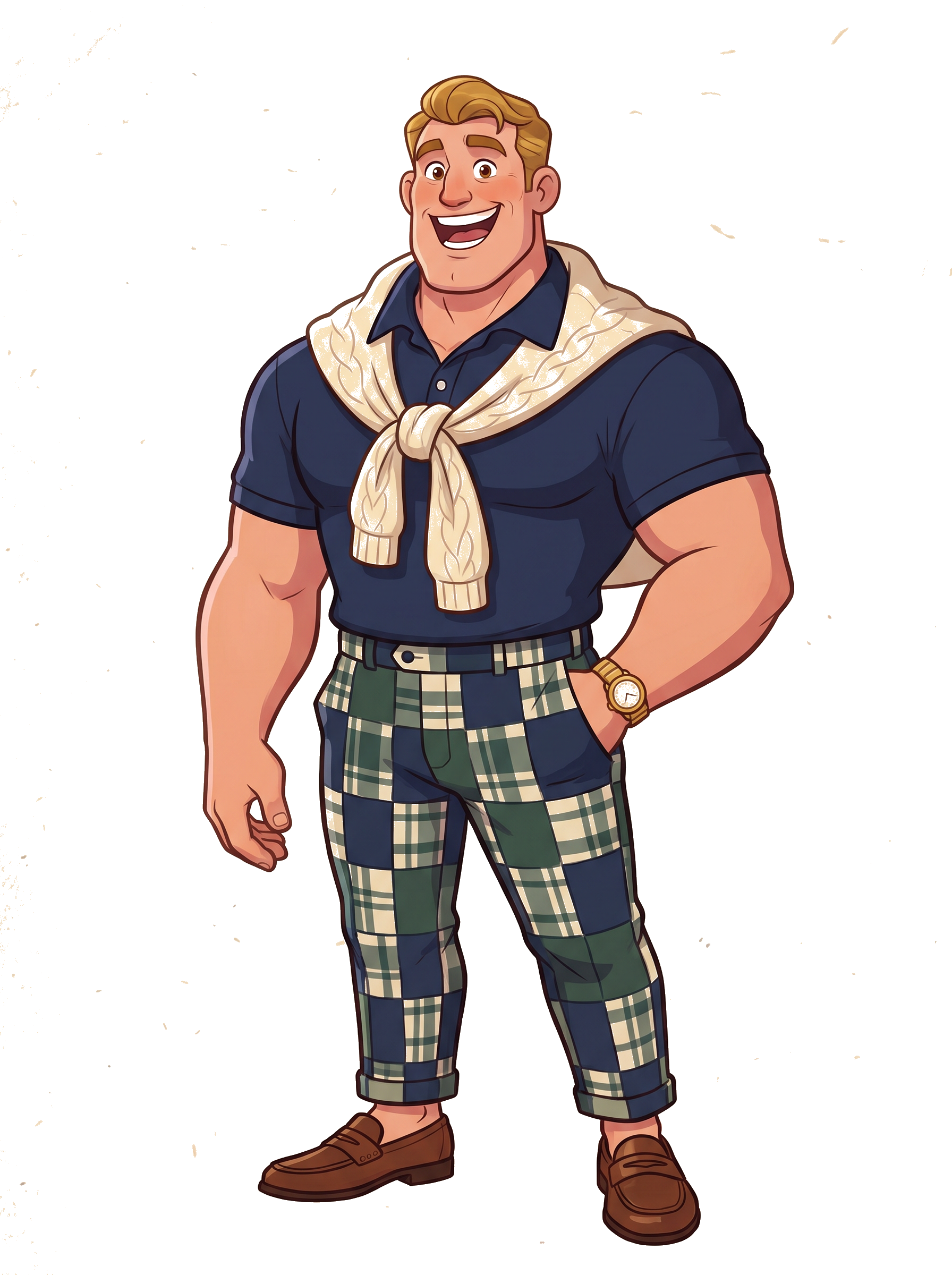 Prep King mascot, an invented cartoon character